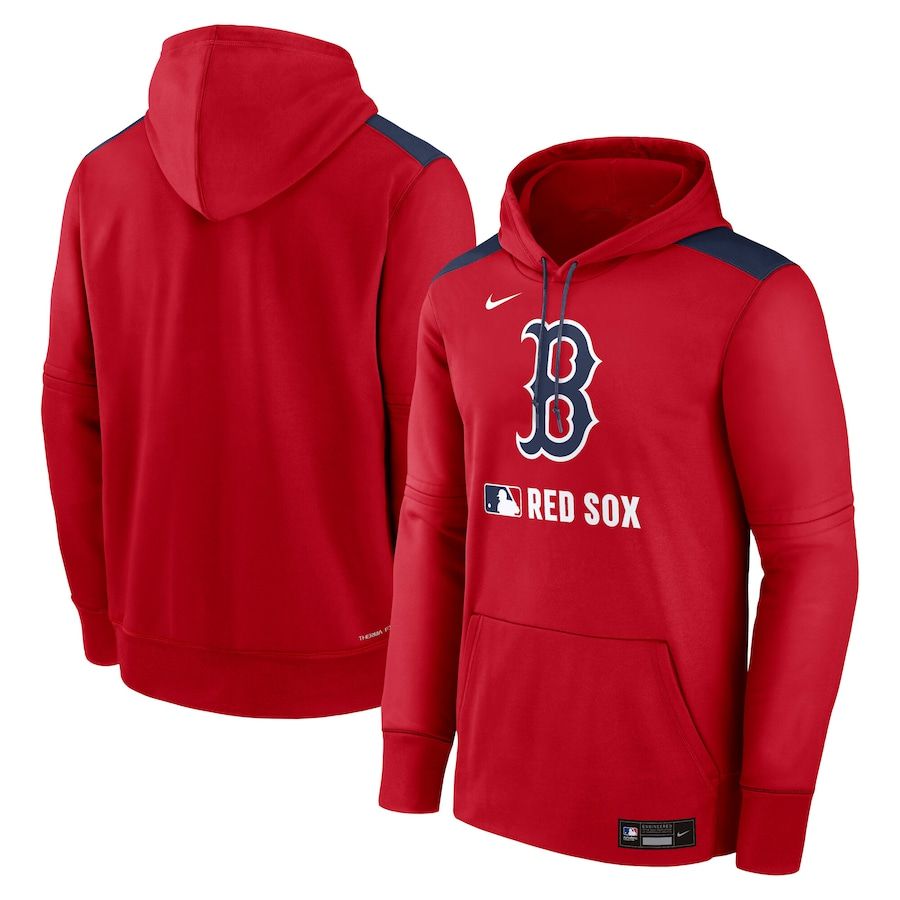 Men 2025 MLB Boston Red Sox Red Nike hoodie style 1->cleveland cavaliers->NBA Jersey